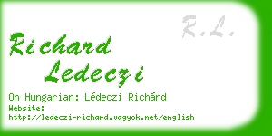 richard ledeczi business card